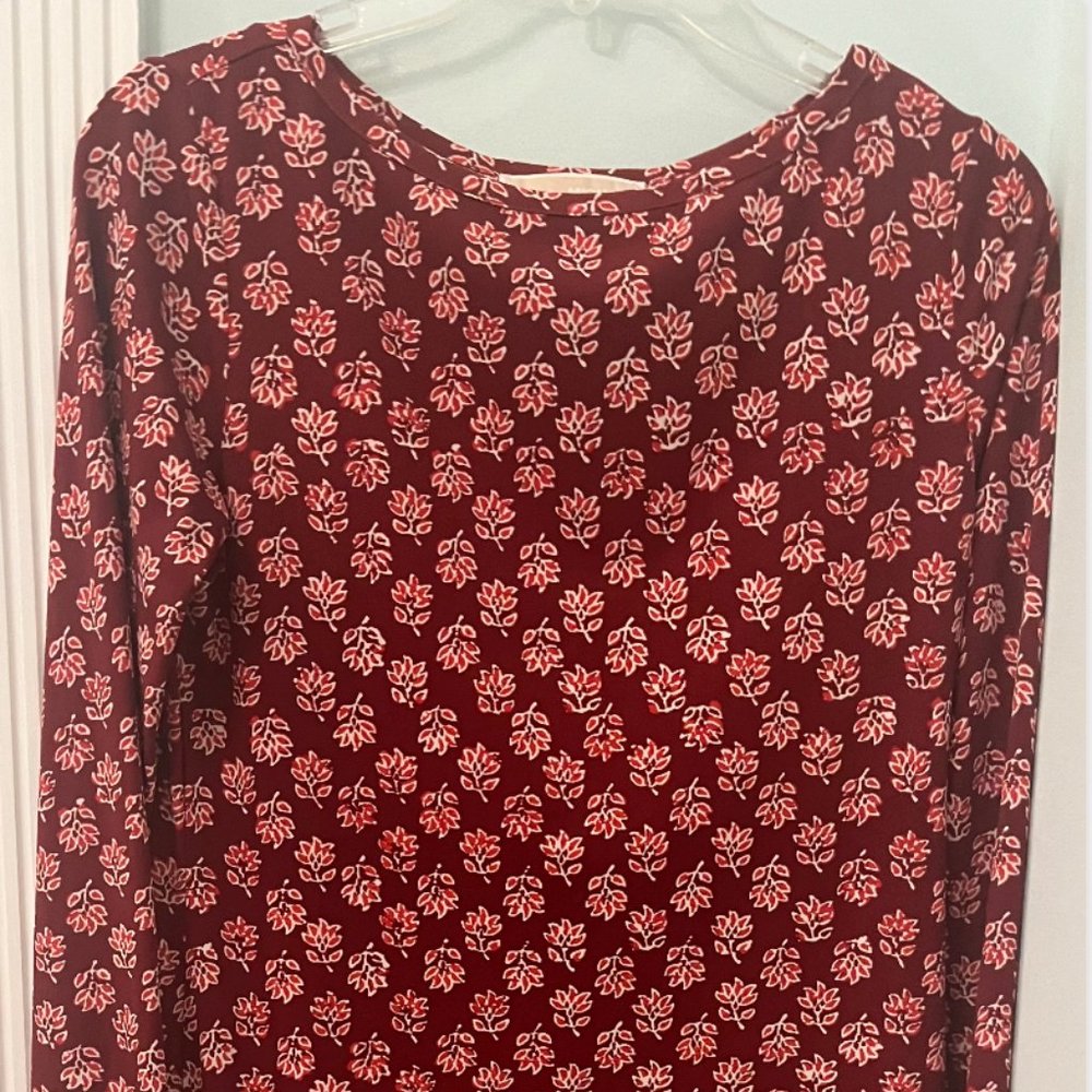 Michael Kors Dress - Mooron Merlot Dark Paisley Red Dress